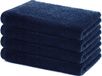 Lavea® Set van 4 Douchelaken 60x120 cm – Zachte en Absorberende Badhanddoeken – 100% Coton – Oeko-TEX 100 – met Badstofstructuur – Wasbaar op 60°C – voor Badkamer, Fitness en Spa – Bleu marine