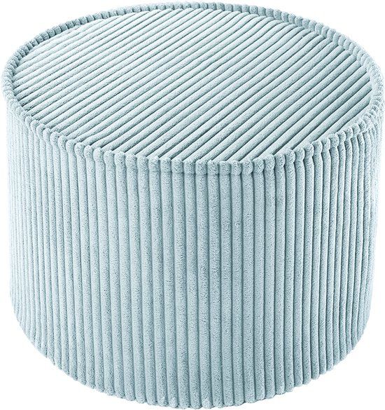 Wigiwama Corduroy Pouffe / Poef - Ø40x25cm - Peppermint Green