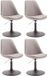 CLP Maverick Set van 4 Eetkamerstoelen - Stof grijs zwart