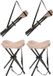 Redcliffs Trépied tabouret pliant - 4x - beige - métal - 45 cm