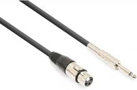 Vonyx audiokabel 6.3mm jack mono - XLR f - 6 meter