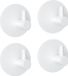 EAVY - Set van 4 Zelfklevende Handdoekhaakjes Inox - Blanc
