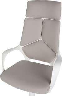 DELIGHT - Bureaustoel - Taupe/Wit - Polyester