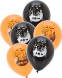 Buitengewoon de boet Koopman International Halloween ballonnen versiering - Haunted House - 10x stuks - Feestartikelen Horror