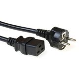 ACT AK5412 electriciteitssnoer Zwart 2 m CEE7/7 C19 stekker