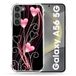 Versterkte Samsung Galaxy A56 5G Love Heart Rose Opstaande op Zwart Versterkte hoes