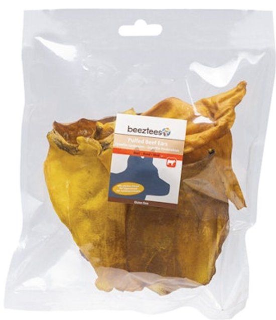 Beeztees Gepofte Runderoren Kipsmaak - 150 gram