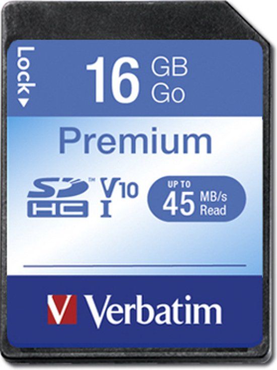 Verbatim 16GB Class 10 SDHC Memory Card
