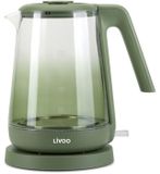 LIVOO Bouilloire LIVOO DOD216V, 2200 W, 1,7 litre, verre borosilicaté, vert