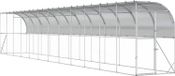 vidaXL Kippenhok Tegen de Muur zilver 600 x 150 x 215 cm