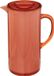 5Five Sapkan/schenkkan karaf - rood - met deksel - 1950 ml - kunststof
