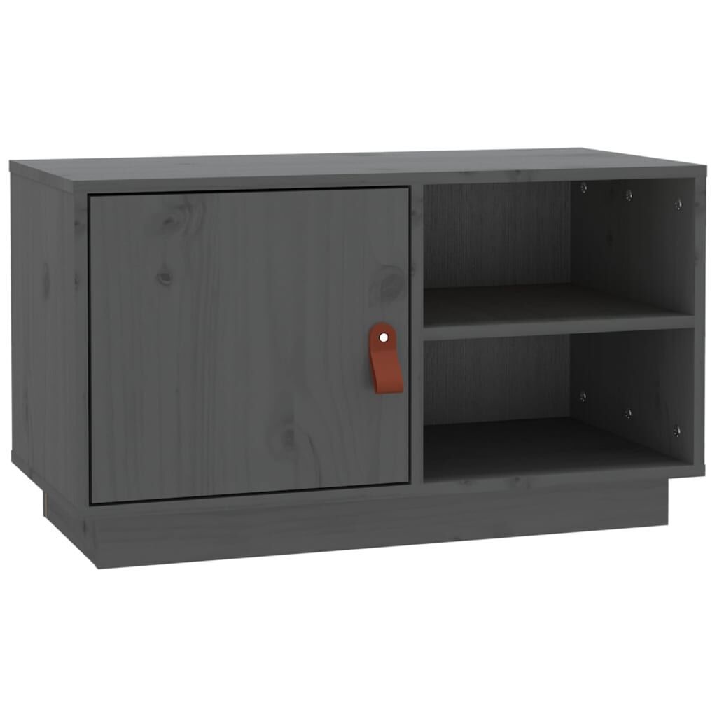 VidaXL TV-meubel 70x34x40 cm massief grenenhout grijs