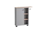 Schildmeyer Balto 157452 Niskast, platinagrijs/wild eiken decor, 70,7 x 17 x 76,8 cm