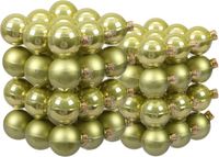 Othmar Decorations Bv 72x stuks boules de Noël en verre sauge vert (oasis) 4 et 6 cm mat/brillant