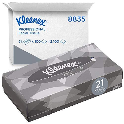 Kleenex 8835 cosmeticatoeken in de doos, 2-laags, 21 dozen x 100 doeken, wit