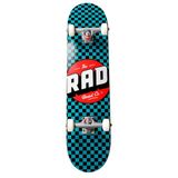 RAD Checkers Progressive Skateboard voor volwassenen, uniseks, zwart/petrol, 7,25 inch