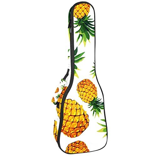 Mersov Tenor Ukulele Gigbag Waterdichte Ukelele Case Gewatteerde Rugzak, Geweldig voor Sopraan Concert (21/23/24") Witte Ananas