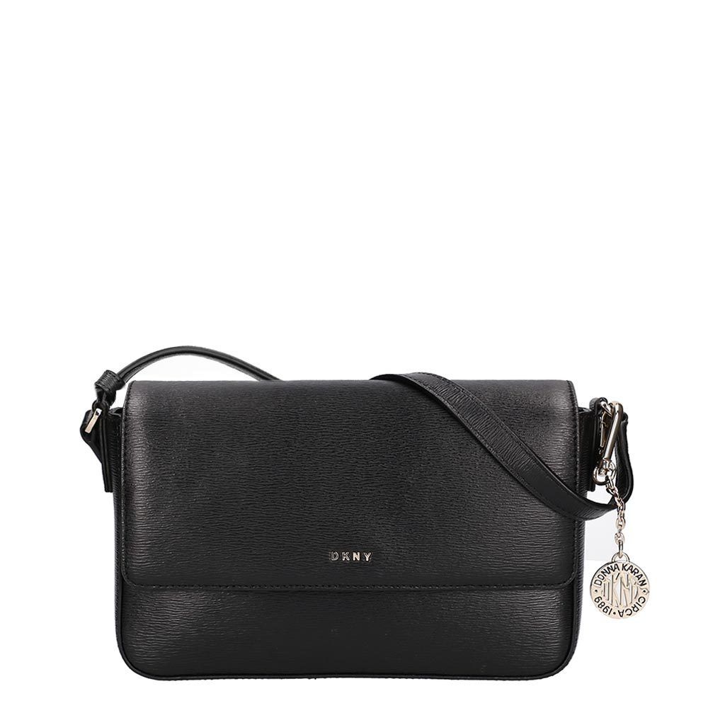 DKNY Bryant Medium Flap Crossbody black / gold Zwart - 0802892550799
