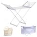 Icecat Sèche-linge chauffant, pliable, avec 18 barres, éclairage LED et minuterie