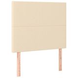 VidaXL Hoofdbord Crème Polyester/Hout 1000 mm x 50 mm x 1180 mm - 1280 mm