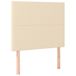 VidaXL Hoofdbord Crème Polyester/Hout 1000 mm x 50 mm x 1180 mm - 1280 mm