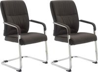 CLP XXL Anubis Set van 2 Eetkamerstoelen - Tissu gris foncé