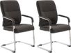 CLP XXL Anubis Set van 2 Eetkamerstoelen - Tissu gris foncé