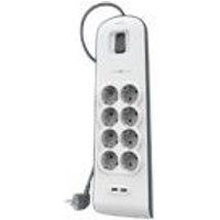 Belkin BSV804VF2M-V2, 8 AC-uitgang(en), Grijs, Wit