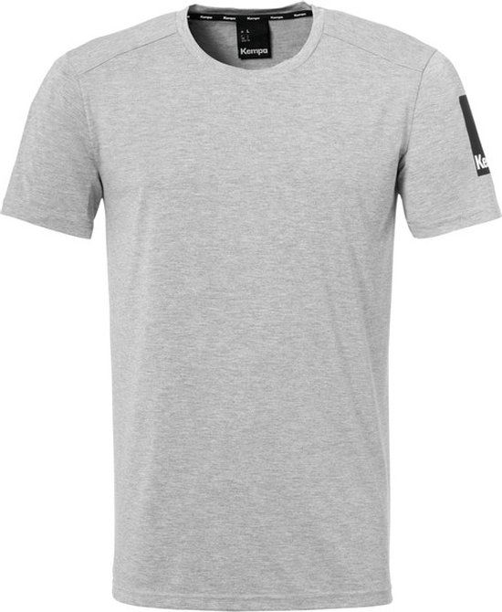 Kempa Status T-Shirt Men - Grijze Melange - Maat XL
