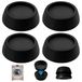 Merkloos Trillingsdempers wasmachine - Anti-vibratie voeten - 4 stuks - Zwart