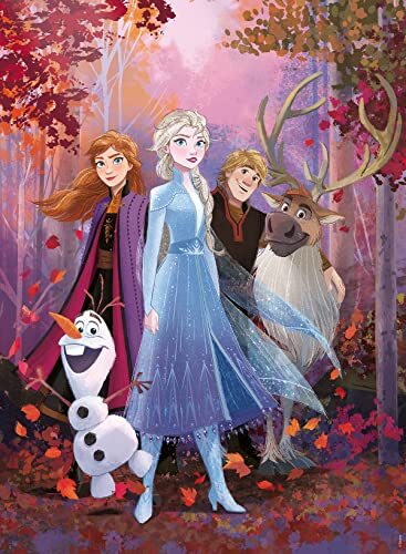 RAVENSBURGER PUZZLE 80535 80535-De ijskoningin Elsa en haar vrienden, 100 delen kinderpuzzel voor Frozen-fans vanaf 6 jaar