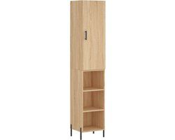 VidaXL Hoge kast 34,5x34x180 cm bewerkt hout sonoma eikenkleurig