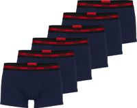 HUGO Boxershorts TRUNK TRIPLET PLANET Set van 6 - Blauw - Effen - Katoen/Elastaan - Maat XL