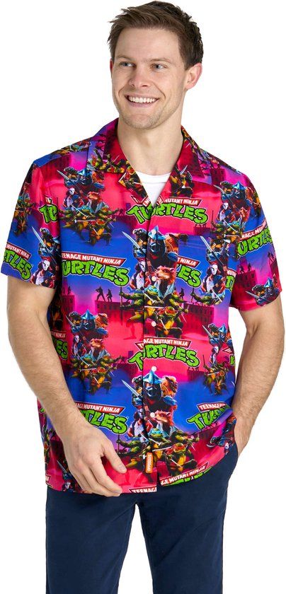 Teenage Mutant Ninja Turtles OppoSuits TMNT™ Dude! Heren Overhemd Korte Mouwen Meerkleurig Maat M