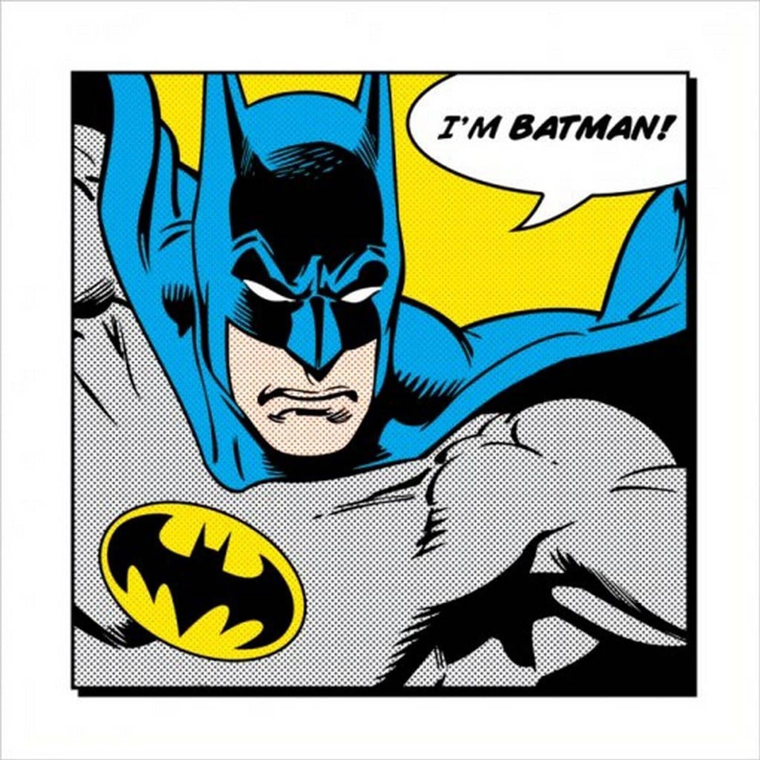 Pyramid Batman I'm Batman Art Print 40x40cm