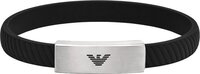 Emporio Armani EGS2996040 Herenarmband - Zilver/Zwart - Staal - 19.50 cm