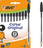 BIC Cristal Original - Balpen - Medium Punt (1mm) - Zwarte Inkt - 10 Stuks