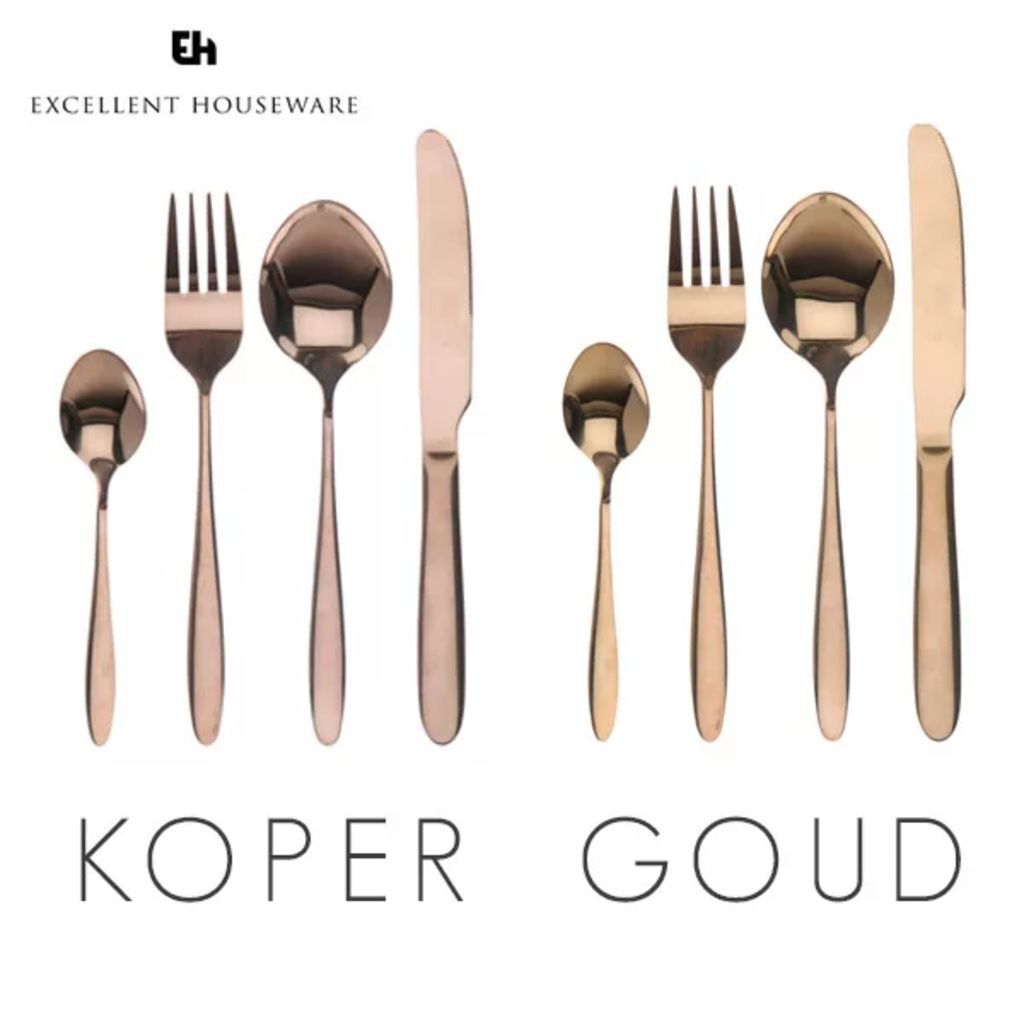 - Copper Style Bestek voor 4 Diners 16 stuks