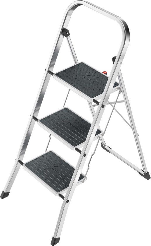 Hailo K60 StandardLine Huishoudtrap - 3 treden - Aluminium - Inklapbaar