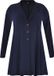 Yoek Blazer Femme Manches Longues Uni Bleu Coupe Ample Polyester Grandes Tailles