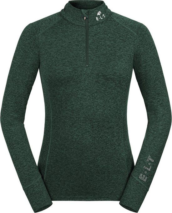 ELT Milano Functional Zip Shirt - S - emerald green melange
