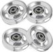 GV Solutions 95 mm aluminiumlegering katrol - 300 kg draagvermogen - set van 4 stuks