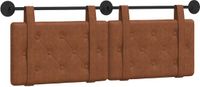 vidaXL Hangend hoofdbord Bruin Antiek PU