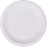 Algon Bordenset Cirkelvormig Wit Karton Wegwerp 20 cm 100 Stuks