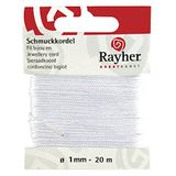 Rayher 8947302 sieradenkoord wit Ø 1 mm 20 m