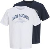 JACK&JONES - JJEDENVER LOGO TEE SS O-NECK 2PK MP Heren T-shirt