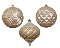 Decoris Figuur kunststof d20 cm parel a3 kerst