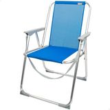 Aktive Vaste Klapstoel 53x44x76 Cm Blauw