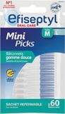 EFISEPTYL - Mini Picks – maat M – zachte gumsticks – hersluitbare zak – 60 stokjes