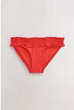 Next - Dames - Gerimpelde bikinislip met hoge taille - Rood